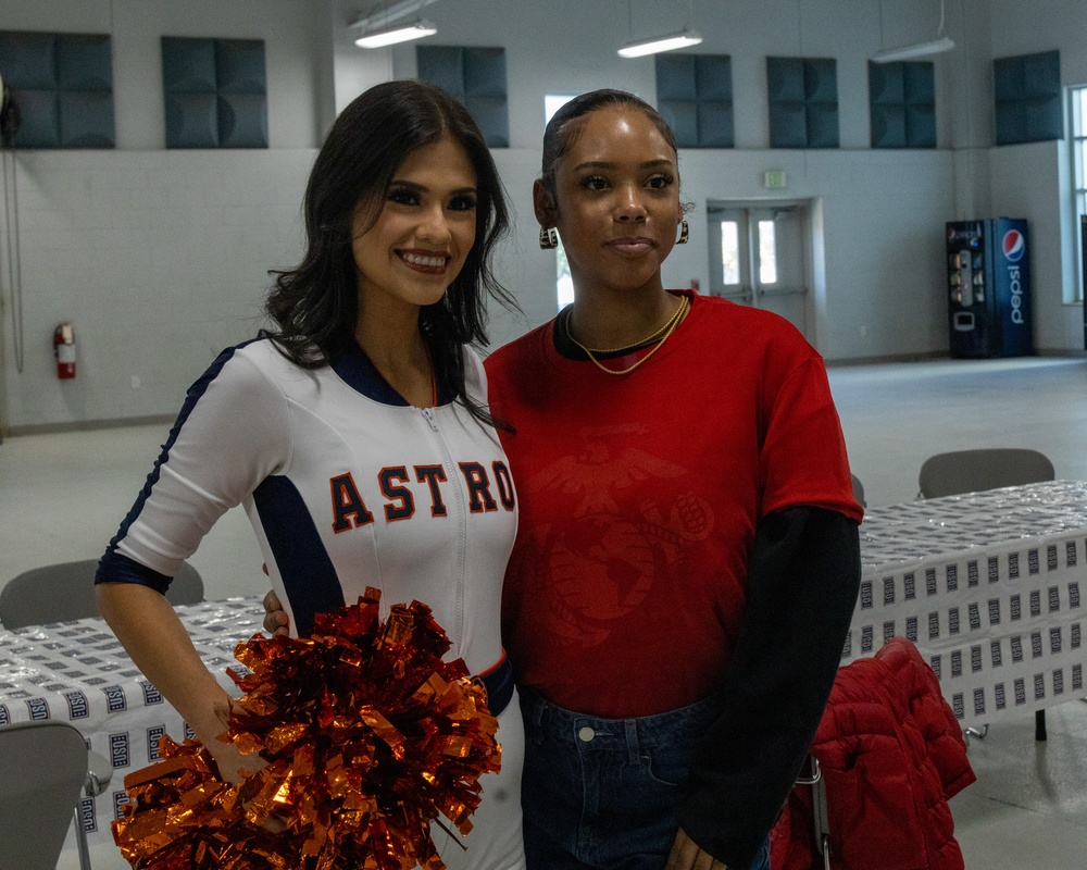 The Houston Astros visit the Armed Forces Reserve Center