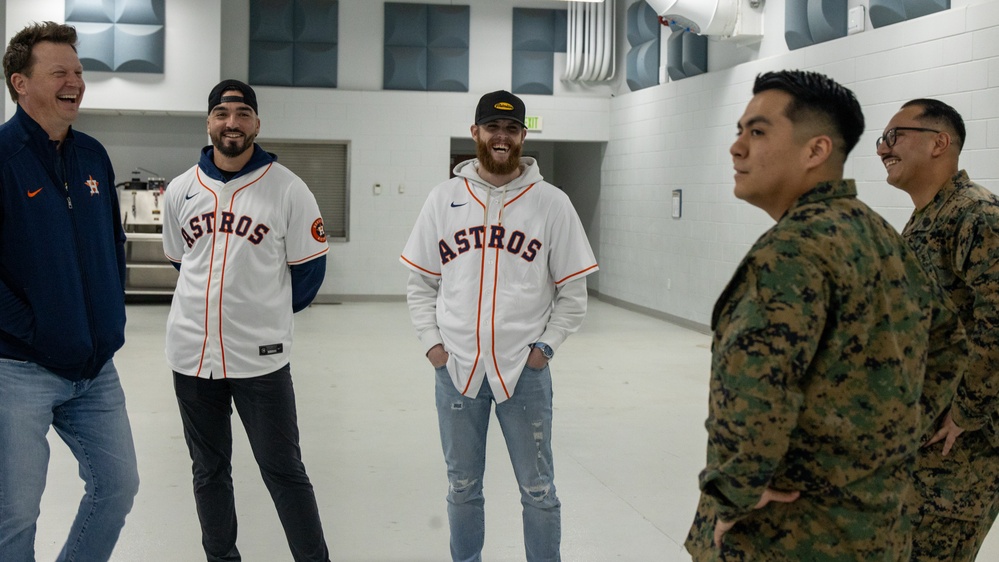 The Houston Astros visit the Armed Forces Reserve Center