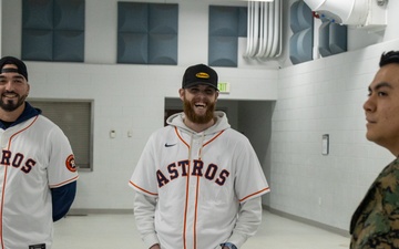 The Houston Astros visit the Armed Forces Reserve Center