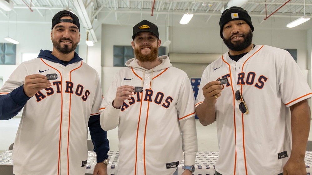 The Houston Astros visit the Armed Forces Reserve Center