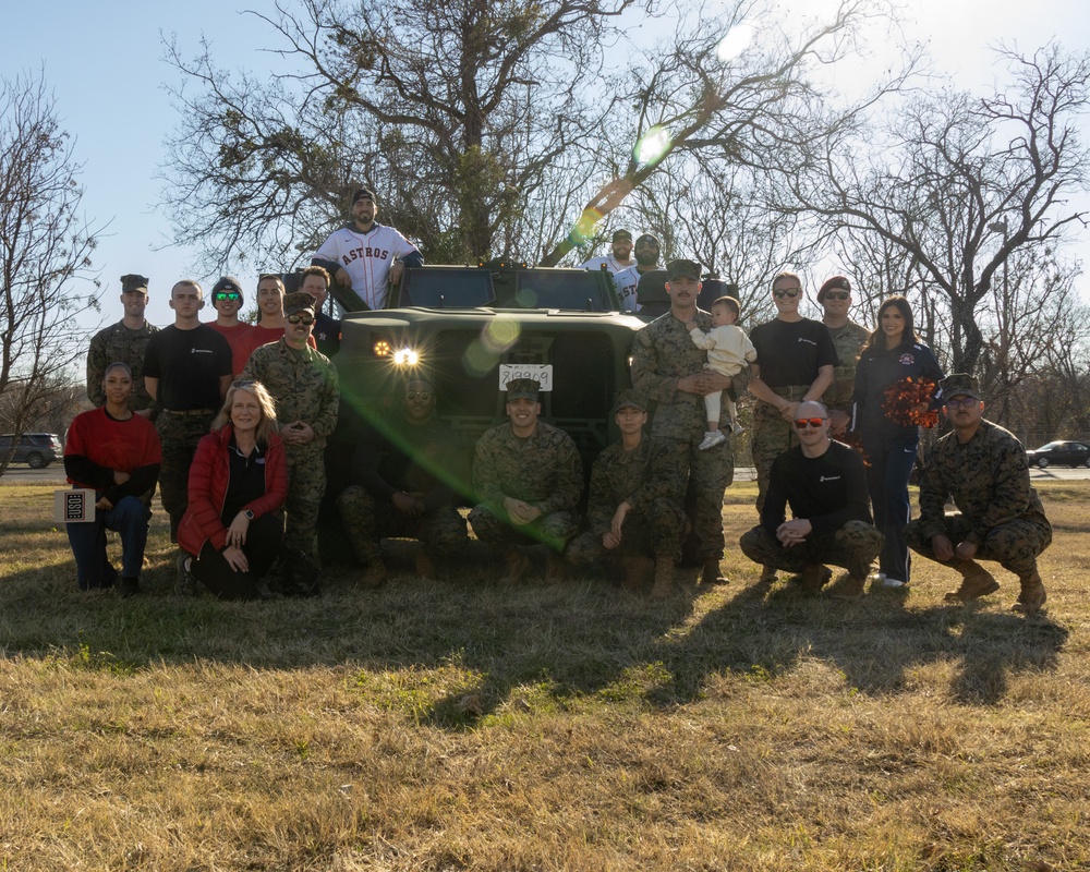 The Houston Astros visit the Armed Forces Reserve Center