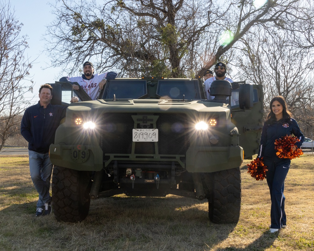 The Houston Astros visit the Armed Forces Reserve Center