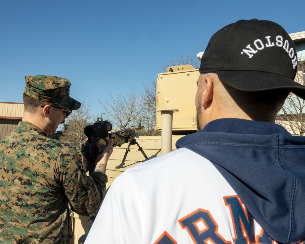 The Houston Astros visit the Armed Forces Reserve Center