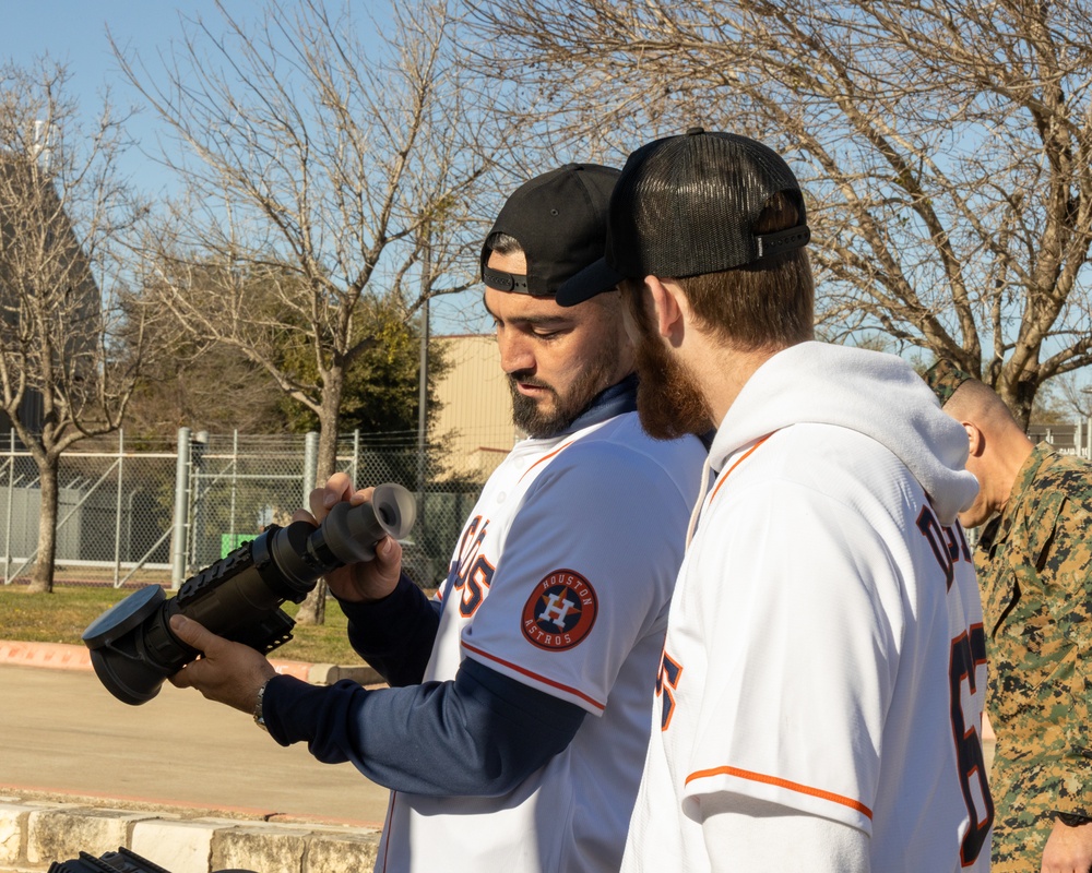 The Houston Astros visit the Armed Forces Reserve Center