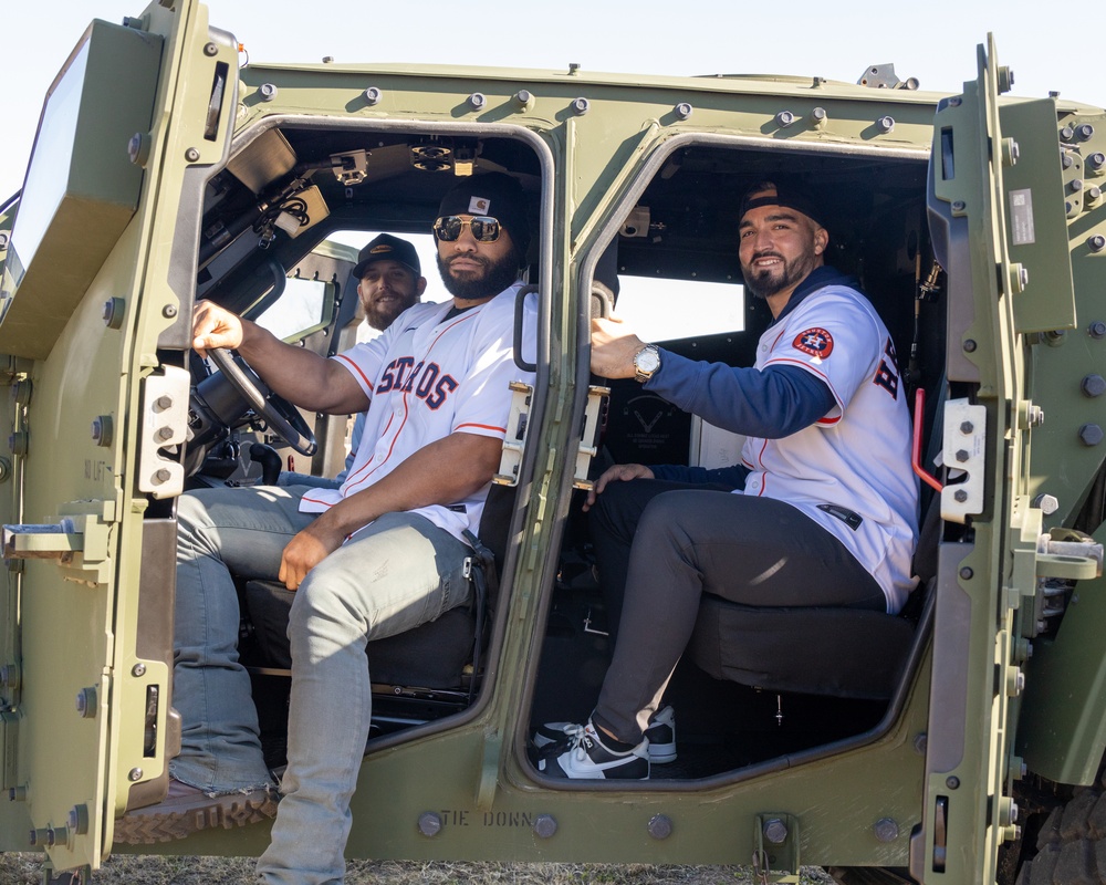 The Houston Astros visit the Armed Forces Reserve Center