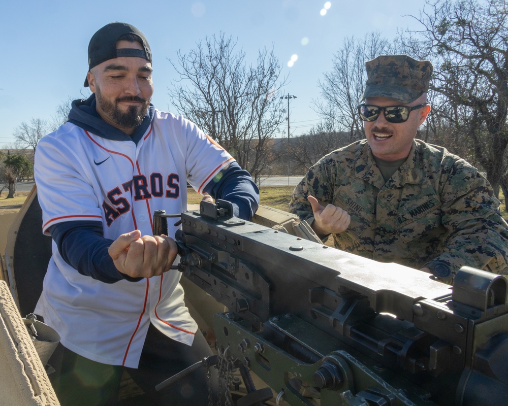The Houston Astros visit the Armed Forces Reserve Center