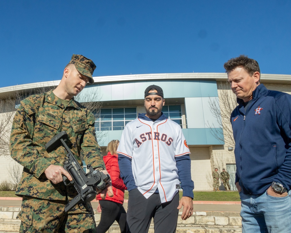 The Houston Astros visit the Armed Forces Reserve Center