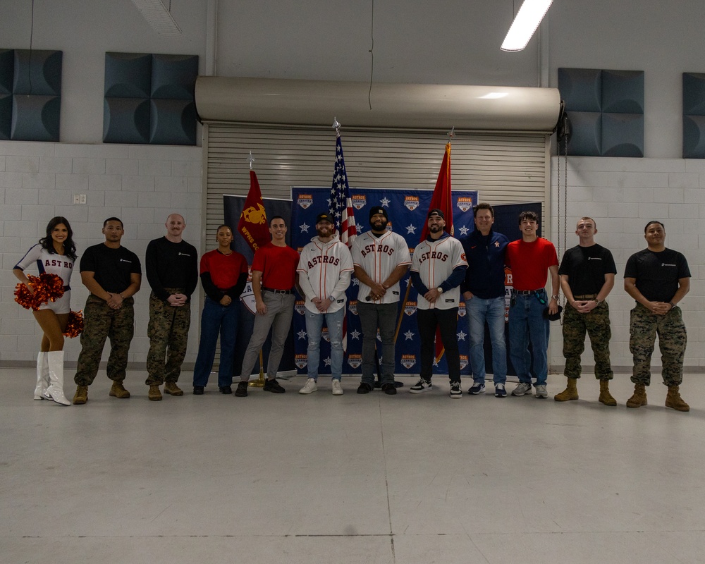 The Houston Astros visit the Armed Forces Reserve Center