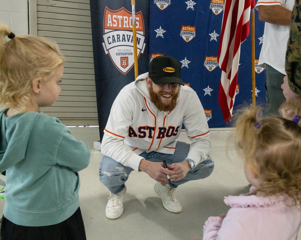 The Houston Astros visit the Armed Forces Reserve Center