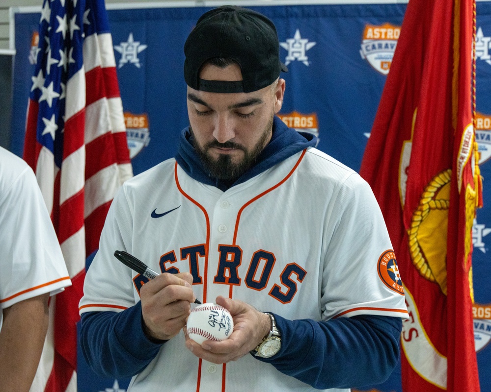 The Houston Astros visit the Armed Forces Reserve Center