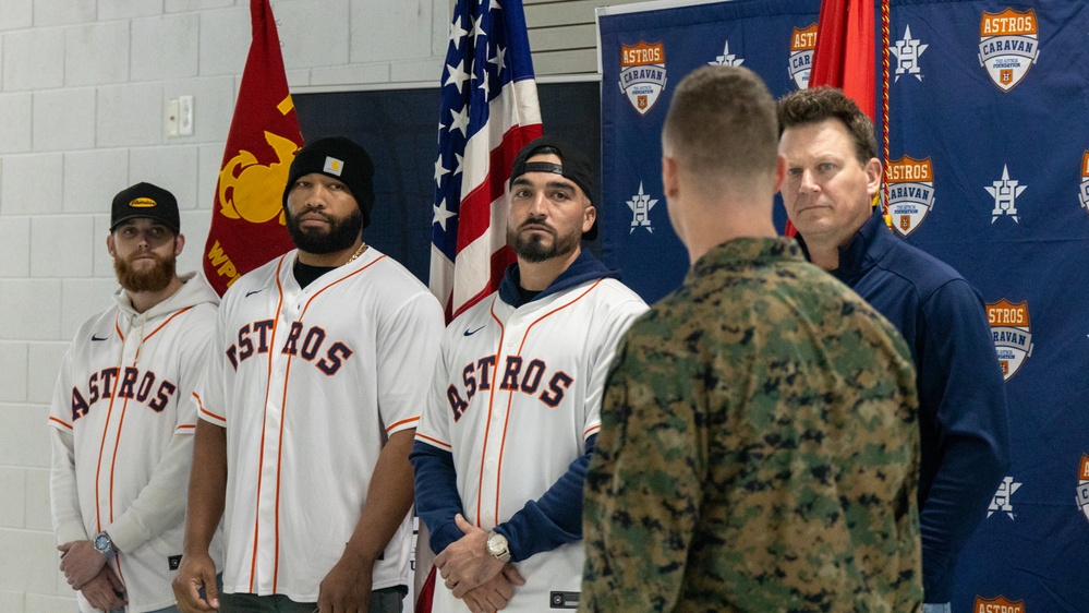 The Houston Astros visit the Armed Forces Reserve Center