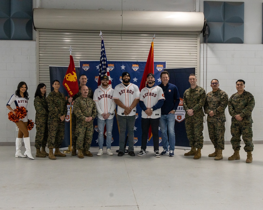 The Houston Astros visit the Armed Forces Reserve Center