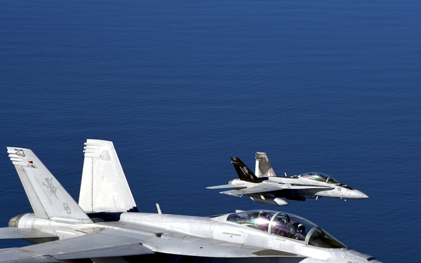 VX-30 and VX-31 Aircraft Fly Over Point Mugu Sea Range