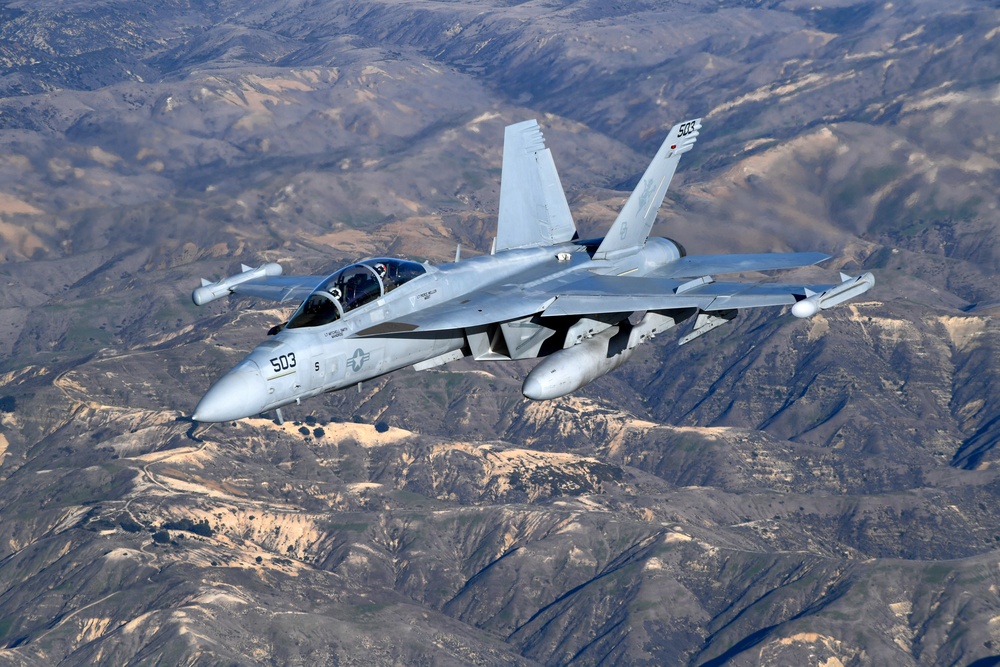 VX-30 and VX-31 Aircraft Fly Over Point Mugu Sea Range