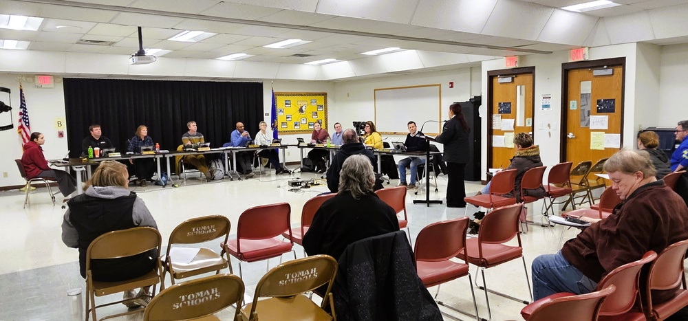 Fort McCoy Garrison commander makes special visit with local school board