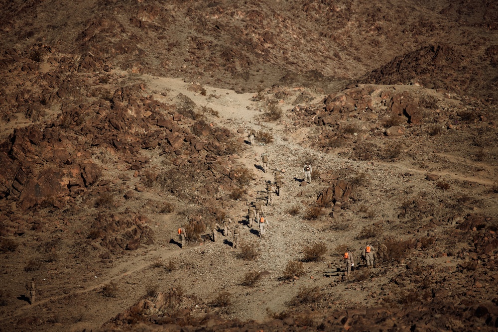 Marines with 1/7 conduct platoon attacks at Range 410A during ITX 1-25