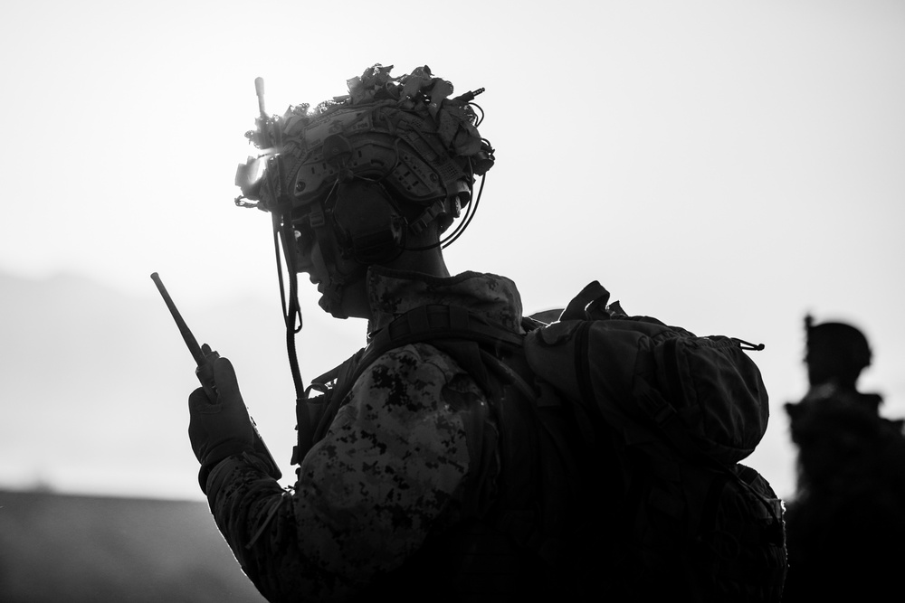 Marines with 1/7 conduct platoon attacks at Range 410A during ITX 1-25