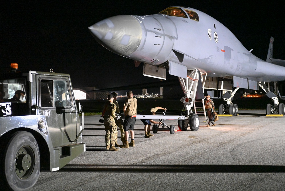 B-1Bs return from a BTF 25-1 training mission