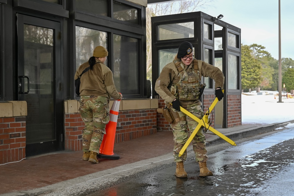 Stormy weather, steady resolve: Team Charleston's mission essential personnel weather the storm