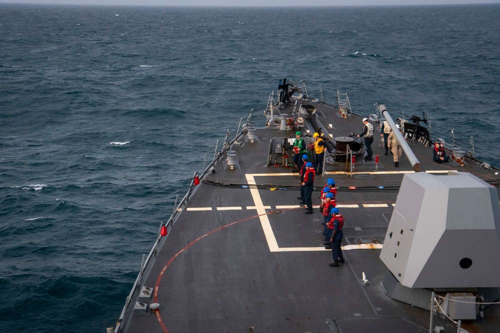 USS Sterett conducts routine operations as part of the Carl Vinson Carrier Strike Group