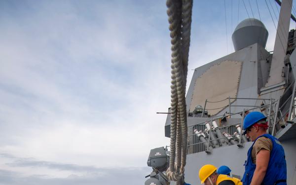 USS Sterett conducts routine operations as part of the Carl Vinson Carrier Strike Group