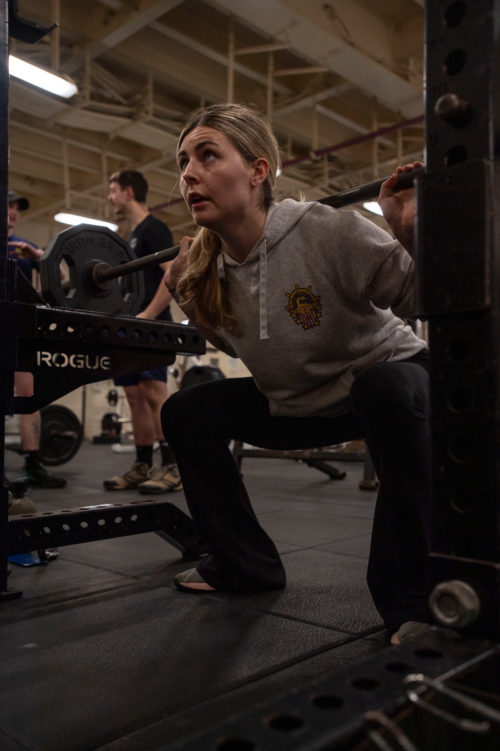 Squat Competition aboard USS America (LHA 6)