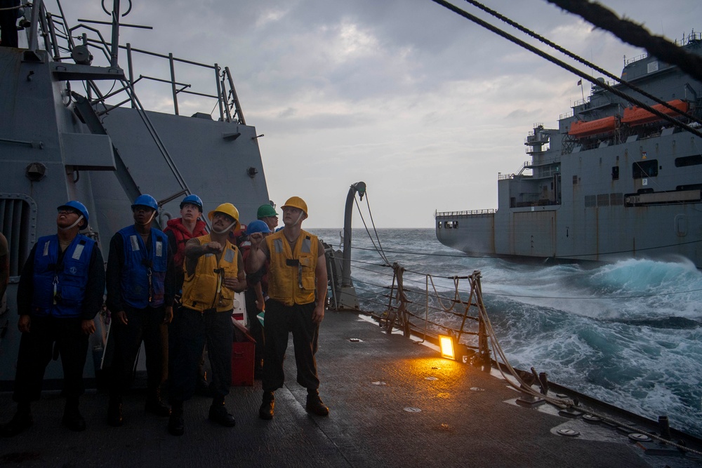 USS Sterett conducts routine operations as part of the Carl Vinson Carrier Strike Group