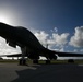 34th Expeditionary Bomb Squadron B-1B Lancers take off at Andersen Air Force Base during BTF 25-1