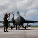 Marine F/A-18s take flight at Andersen Air Force Base, Guam