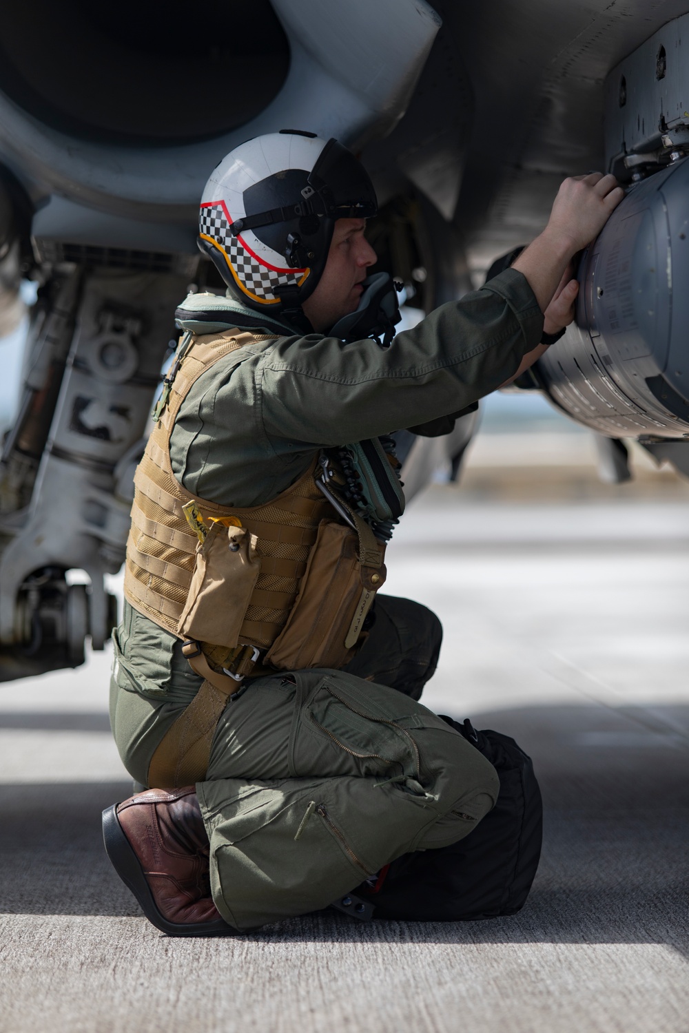 Marine F/A-18s take flight at Andersen Air Force Base, Guam