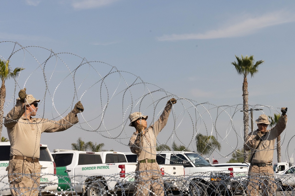 U.S. Marines arrive to southern border to assist CBP with border security mission