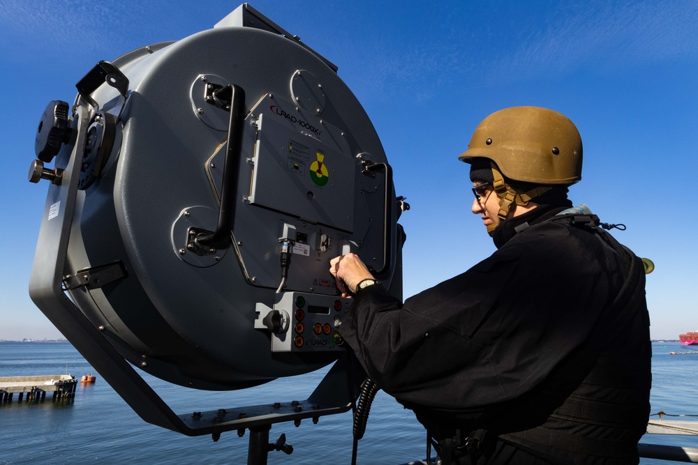 USS Gerald R. Ford (CVN 78) Sailors conduct sea and anchor evolution