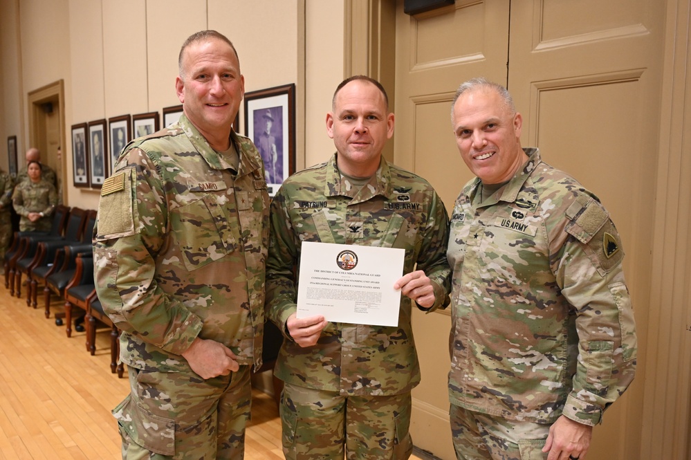 151st Regional Support Group (RSG) receive DCNG Commanding General’s Outstanding Unit Award