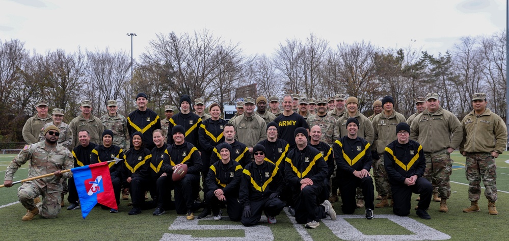 Reserve Soldiers, Sailors Clash in Flag Football Ahead of Army-Navy Game