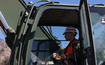 649th Engineer Company Prepares the Sierra Madre Villa Debris Basin to Mitigate Mudslides