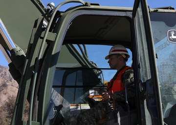 649th Engineer Company Prepares the Sierra Madre Villa Debris Basin to Mitigate Mudslides