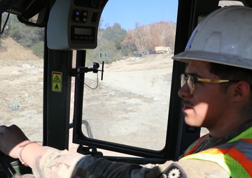 649th Engineer Company Prepares the Sierra Madre Villa Debris Basin to Mitigate Mudslides