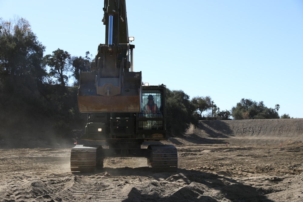 649th Engineer Company Prepares the Sierra Madre Villa Debris Basin to Mitigate Mudslides