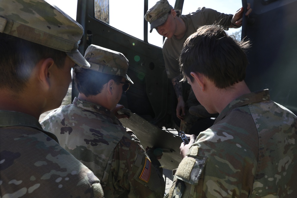 649th Engineer Company prepares the Sierra Madre Villa Debris Basin to mitigate mudslides