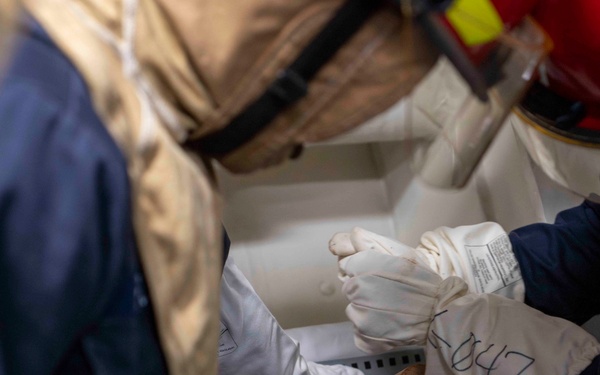 USS Blue Ridge Conducts General Quarters Drill