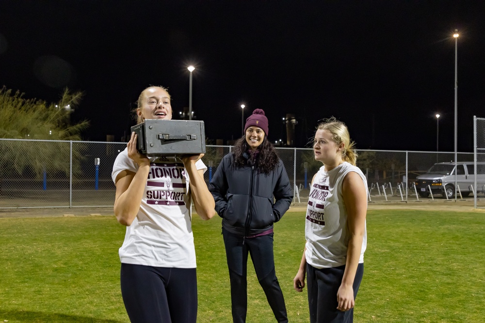 ASU Volleyball Team Marine Workout