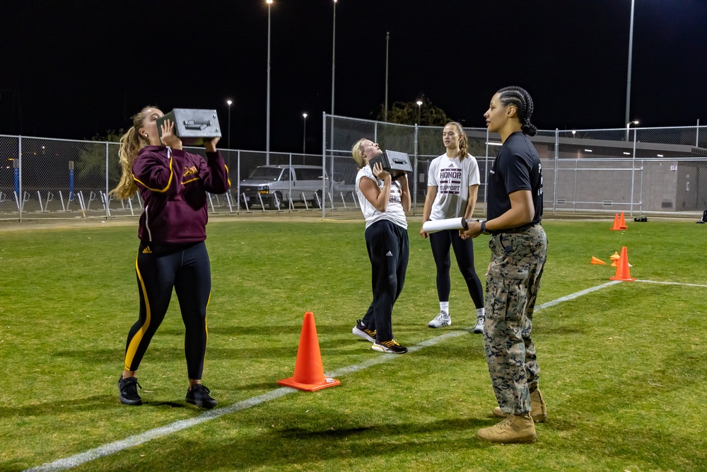 ASU Volleyball Team Marine Workout