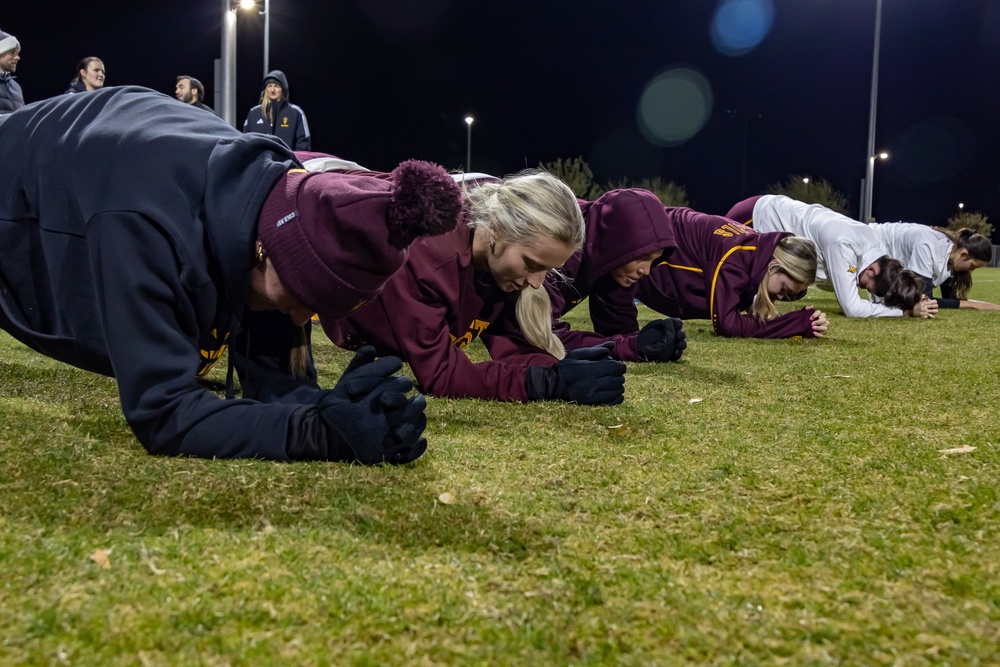 ASU Volleyball Team Marine Workout