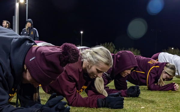 ASU Volleyball Team Marine Workout