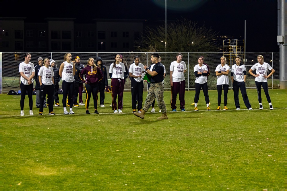ASU Volleyball Team Marine Workout