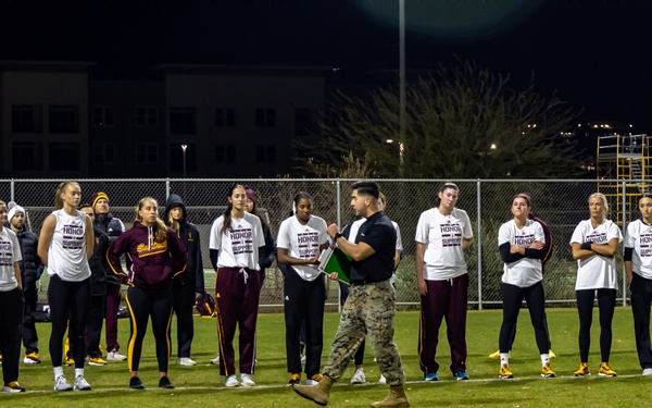 ASU Volleyball Team Marine Workout