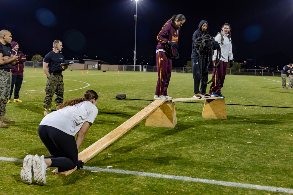 ASU Volleyball Team Marine Workout