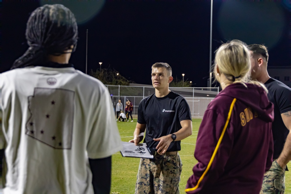 ASU Volleyball Team Marine Workout