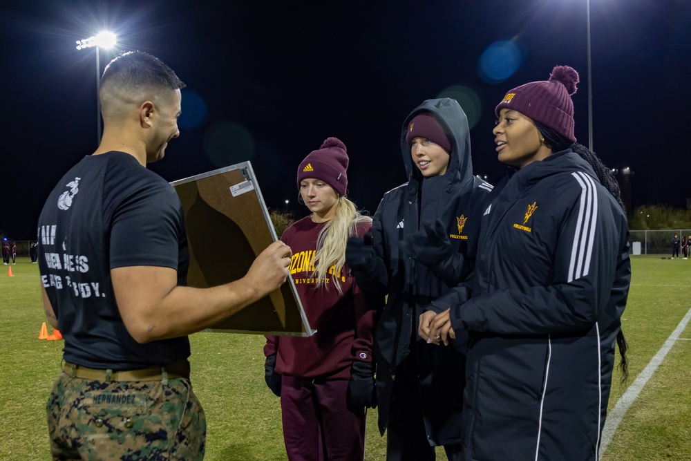 ASU Volleyball Team Marine Workout