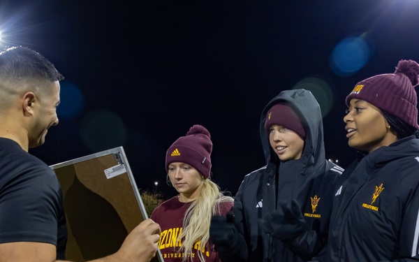 ASU Volleyball Team Marine Workout